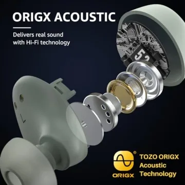 TOZO A1 Wireless Earbuds with Mic and Bluetooth 5.3