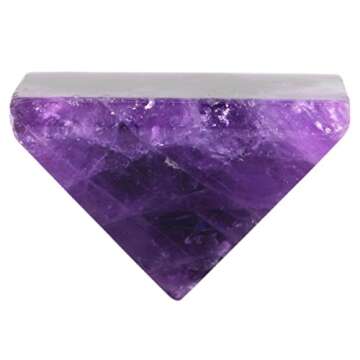 Rockcloud Healing Crystal Amethyst Pyramid Metaphysical Stone Figurine