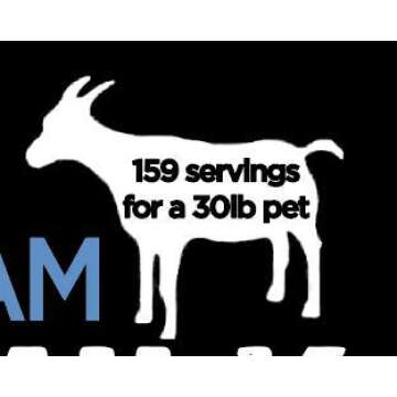 Nature's Diet Pet Dried Whole Cream Goat Milk for use as High Protein, Hypoallergenic Digestion, Anti-inflammatory Powdered Instant Meal Topper (16 oz = 53 Cups or 159 Servings)