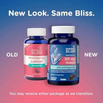 Mommy's Bliss Lift My Mood Postnatal Support Ashwagandha, May Reduce Stress & Support a Balanced Hea...