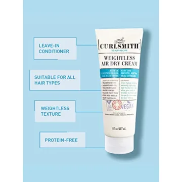 Curlsmith Weightless Air Dry Cream - Vegan Leave-In Conditioner