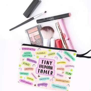 Teacher Gifts Makeup Bag Teacher Appreciation Gifts Teacher Must Haves Teacher Birthday Gifts for Women Female Her Educator Colleague New Teacher Thank You Gifts Cosmetic Bag Graduation Gifts