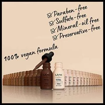 NYX PROFESSIONAL MAKEUP Total Control Pro Drop Foundation, Skin-True Buildable Coverage - Buff