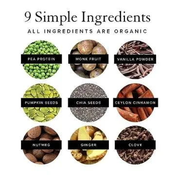 Truvani Vegan Pea Protein Powder | Pumpkin Spice | 20g Organic Plant Based Protein | 20 Servings | Keto | Gluten & Dairy Free | Low Carb | No Added Sugar