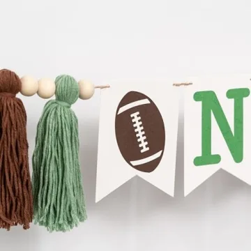 VANGNING Football Birthday High Chair Banner for First Year