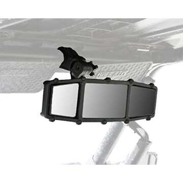 ATV Tek UTVMIRCTR-ES1 Elite UTV Deluxe Adjustable Mount Rear View Mirror