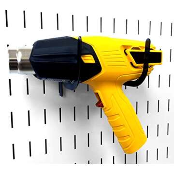 Wall Control Slotted Pegboard U-Hook for Wall Control Pegboard Only, 4" Peg Hook Reach, 2-Hook Pack (Black)