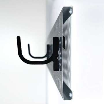 Wall Control Slotted Pegboard U-Hook for Wall Control Pegboard Only, 4" Peg Hook Reach, 2-Hook Pack (Black)