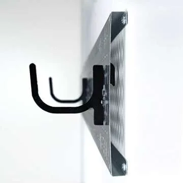 Wall Control Slotted Pegboard U-Hook for Wall Control Pegboard Only, 4" Peg Hook Reach, 2-Hook Pack (Black)