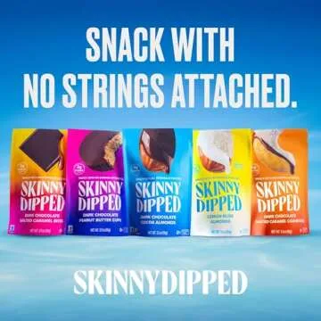 SkinnyDipped Dark Chocolate Almonds for Healthy Snacking