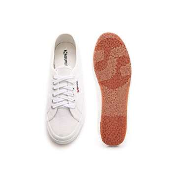 Superga unisex adult S000010 Sneaker, White, 6 Women 4.5 Men US