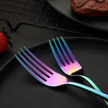 Rainbow Flatware Set 20 Pieces for 4 - Dishwasher Safe