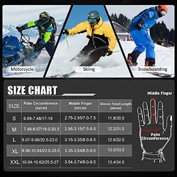 MCTi Waterproof Mens Ski Gloves - Warm & Durable