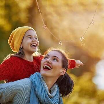 RWQIAN Rosegold Mama Necklace for Women Momma Mommy Mama Pendant Necklace Gifts for New Mom,Mom To Be Necklace Gift for First Mother's Day Mom's Birthday Pregnancy Pregnant Expecting Mom Gifts