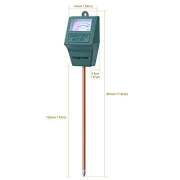 Longruner Soil Moisture Meter, Garden Moisture Sensor Hygrometer Soil Water Monitor for Farm/Lawn/Indoor/Outdoor Plants