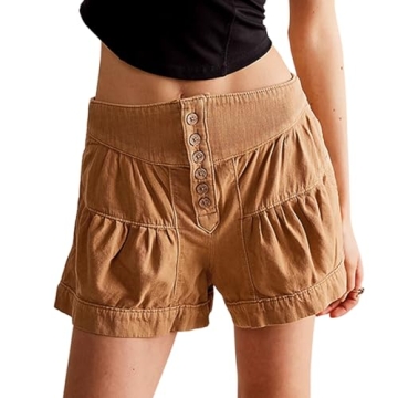 Stylish Ruffle Hem Denim Shorts for Women