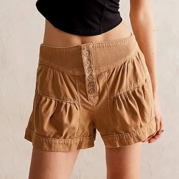 Stylish Ruffle Hem Denim Shorts for Women