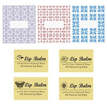 Lip Balm Container Tubes - 50-Pack - DIY - Transparent- 3/16 Oz (5.5 ml) - Including 50 Writeable & 50 Printed Lip Balm Stickers - Twist Mechanism and a Cap - Empty