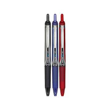 PILOT Precise V5 RT Refillable & Retractable Liquid Ink Rolling Ball Pens, Extra Fine Point (0.5mm) Black/Blue/Red Inks, 3-Pack (26053)