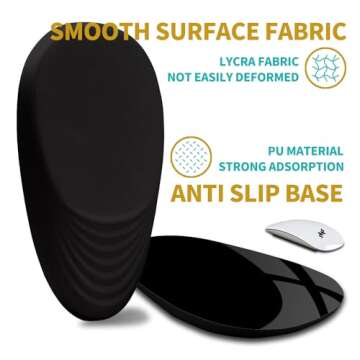 Hokafenle Ergonomic Mouse Pad Wrist Support with Stepped-Wedge Design, Wrist Rest Pain Relief Mousepad Filled with Memory Foam, Carpal Tunnel Mousepad for Wireless Mouse(12x8 inch, Black)