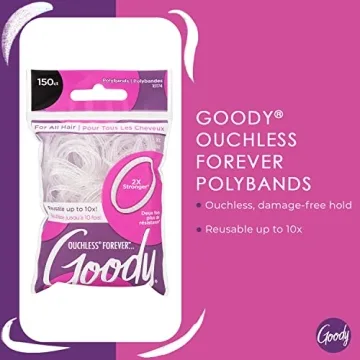 Goody Forever Polyband Hair Ties for All Hair Types - 150 Ct