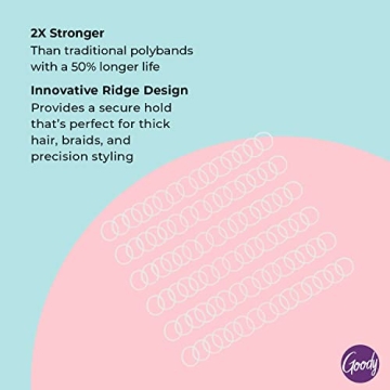 Goody Forever Polyband Hair Ties for All Hair Types - 150 Ct