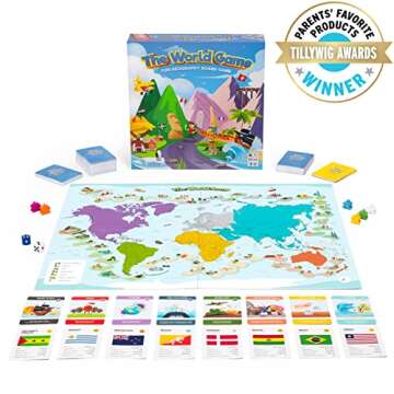 The World Game - Fun Geography Board Game - Educational Game for Kids & Adults - Cool Learning Gift Idea for Teenage Boys & Girls, 2-5 players