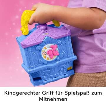 Fisher-Price Little People Toddler Toy Disney Princess Cinderella On-The-Go Playset with Figures for Pretend Play Kids Ages 18+ Months