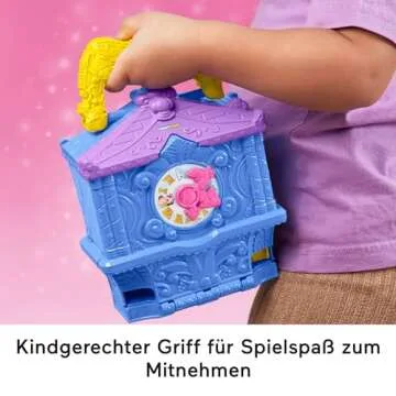 Fisher-Price Little People Toddler Toy Disney Princess Cinderella On-The-Go Playset with Figures for Pretend Play Kids Ages 18+ Months