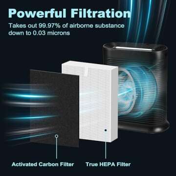 HPA300 HEPA Filter Replacement for Honeywell HPA300 Series Air Purifiers HPA300, HPA300VP, HPA304, H...