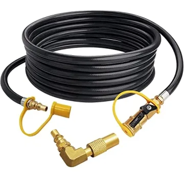 MENSI 12FT Quick-Connect RV Propane Extension Hose for Blackstone Griddles