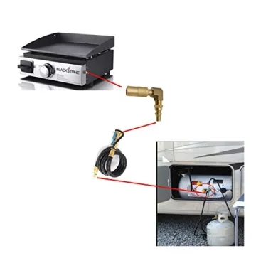 MENSI 12FT Quick-Connect Propane Hose for Blackstone Grills