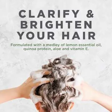 Avalon Organics Clarifying Lemon Shampoo, Removes Buildup to Restore Brightness and Shine, 11 Fluid Ounces