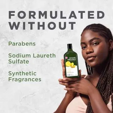 Avalon Organics Clarifying Lemon Shampoo, Removes Buildup to Restore Brightness and Shine, 11 Fluid Ounces