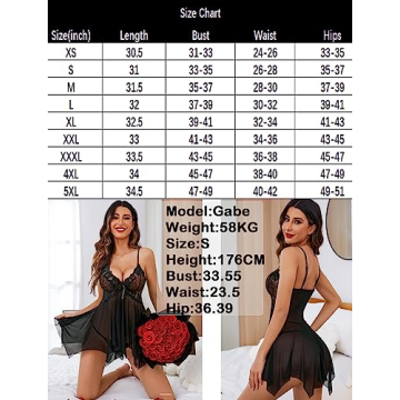 Elegant Avidlove Lace Babydoll Lingerie XS-5XL