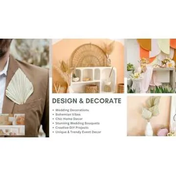 Natural Dried Palm Leaves for Boho Decor & Weddings