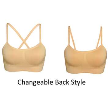 AKAMC Women's Adjustable Strappy Criss Cross Sports Bras Medium Support Workout Yoga Bra 3 Pack,HBB,...