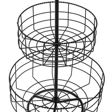 Sorbus® 3-Tier Countertop Fruit Basket Holder & Decorative Bowl Stand — Perfect for Fruit, Vegetables, Snacks, Household Items, and Much More (Black)