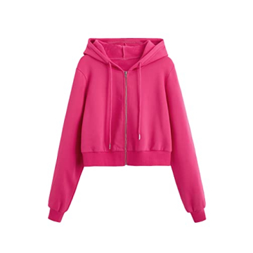 Cropped Zip Up Hoodie for Women - Stylish & Comfortable