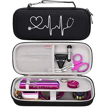 Premium BOVKE Hard Stethoscope Case - Ideal for Healthcare Professionals, 3M Littmann Compatible
