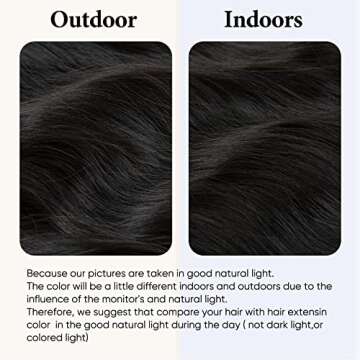 SARLA Invisible Wire Hair Extension with 3 Clips Synthetic Short Beach Wave Hairpiece Transparent Adjustable Headband for Women 16 Inch Black Brown