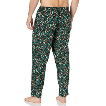 Amazon Essentials Men's Breathable Flannel Pajama Pant (Available in Big & Tall), Black Folkloric, 3X-Large Big