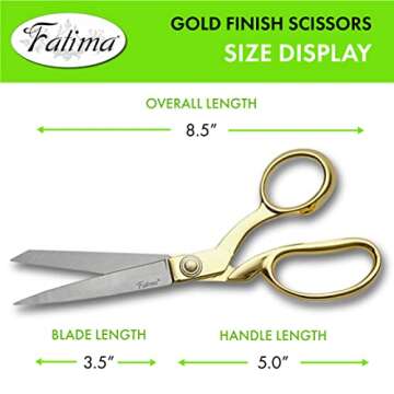 Heavy-Duty Fabric Scissors with Gold Handle - Szco Supplies