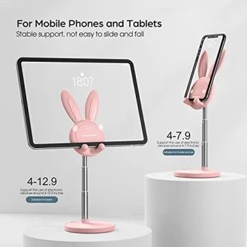 OATSBASF Adjustable Bunny Phone Stand for All Devices