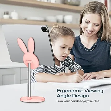 OATSBASF Adjustable Bunny Phone Stand for All Devices