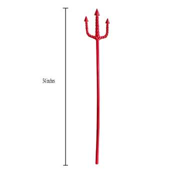 Nicky Bigs Novelties Adult Trident Staff 5pc Set King Neptune Trident Classic Costume Pitchfork Devi...