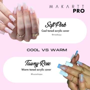 MakarttPro Acrylic Powder - 1lb/16oz Acrylic Nail Cover Powder for Nail Extenstion, Perfect Acrylic Powder for Professional Private Nail Technicians, Cool and Warm Tone Colors - Vanilla Cream