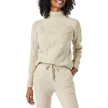 Amazon Essentials Women's Soft Touch Cable Knit Sweater