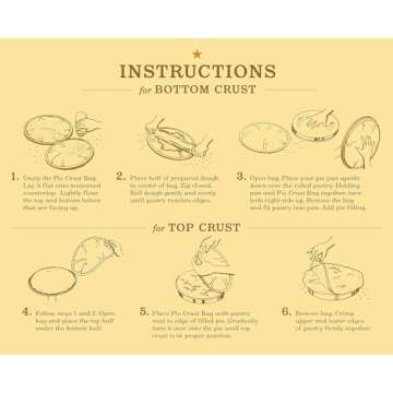 Mrs. Anderson's Baking Easy No-Mess Pie Crust Maker Bag, BPA Free, Rolls 11-Inch Crust For 8 to 9-Inch Pie