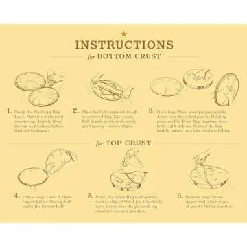 Mrs. Anderson's Baking Easy No-Mess Pie Crust Maker Bag, BPA Free, Rolls 11-Inch Crust For 8 to 9-Inch Pie